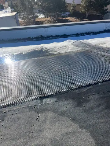 Security mesh, cut to fit each run (Rooftop Screen Wall & Security Mesh, Denver Tech Center)